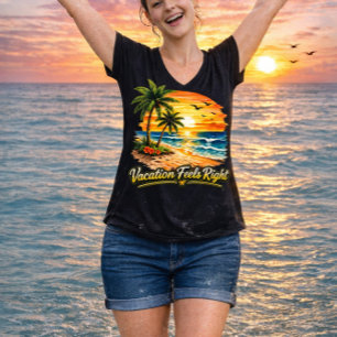 Urlaub Gefühlt Richtig Insel V-Ausschnitt-Shirt De T-Shirt