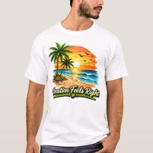 Urlaub Gefühlt Richtig Unisex Basic T-Shirt Deutsc