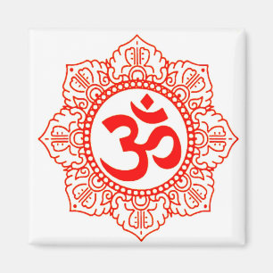 URLAUB GESCHENKE MAGNETS OM IN CHAKRA PETALS MAGNET