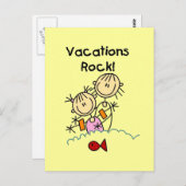 Urlaub Gesteinte T - Shirt und Geschenke Postkarte (Vorne/Hinten)