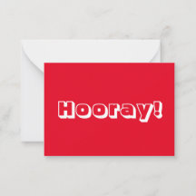 Urlaub! Glückwünsche, Glückwünsche, rote weiße Kar