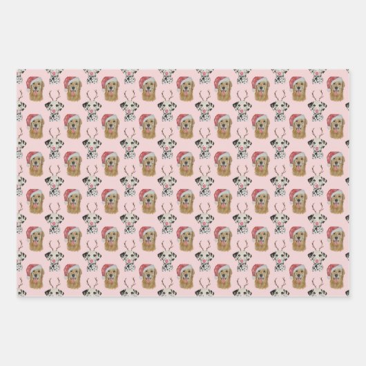 Urlaub Golden Retriever und Dalmierung Geschenkpapier Set (Vorderseite 3)