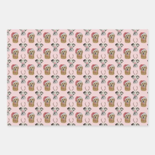 Urlaub Golden Retriever und Dalmierung Geschenkpapier Set (Vorderseite 2)