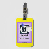Urlaub H03 #PinnedMyZodiac! Gepäckmarke Gemini Gepäckanhänger (Vorderseite Vertikal)