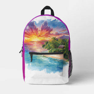 Urlaub, Hallo Sommer, Hallo Strand Gedruckter Ruck Bedruckter Rucksack