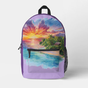 Urlaub, Hallo Sommer, Hallo Strand Gedruckter Ruck Bedruckter Rucksack
