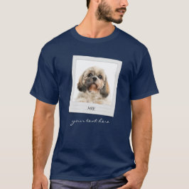Urlaub Haustiere Geburtstag Foto Rahmen Hund Vater T-Shirt