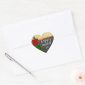 URLAUB Herz-Aufkleber (Umschlag)