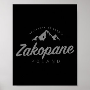 Urlaub im Gebirge Zakopane Skifahren Polen Poster