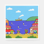 Urlaub im Mittelmeer Serviette (Vorderseite)