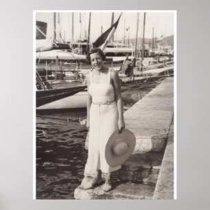 Urlaub in Cannes in den 30er Jahren Poster