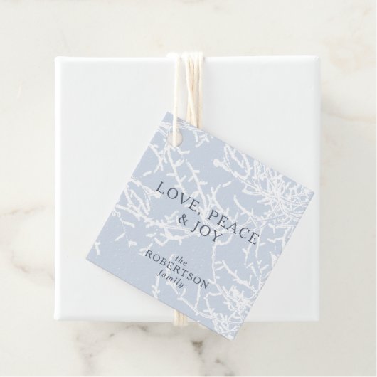 Urlaub in den Branchen Blau und Weiß Geschenkanhänger (Beispiel)