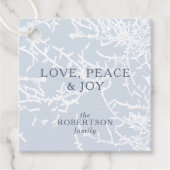 Urlaub in den Branchen Blau und Weiß Geschenkanhänger (Vorderseite)