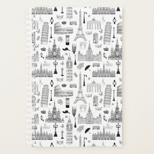 Urlaub in Europa Muster Planer (Vorderseite)