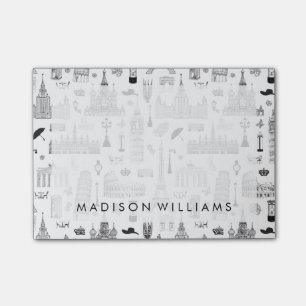 Urlaub in Europa Muster Post-it Klebezettel