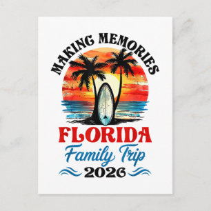 Urlaub in Florida mit der Familie im Vintage-Stil Feiertagspostkarte