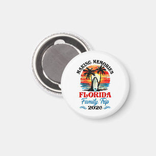 Urlaub in Florida mit der Familie im Vintage-Stil Magnet