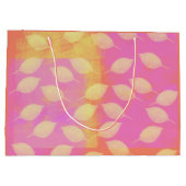 Urlaub in Gelb, Terrakotta und Rosa Große Geschenktüte (Rückseite)