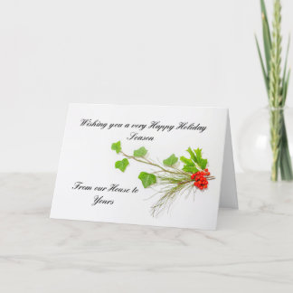 Urlaub in Ivy, Heilig, Kiefer und Beeren Dankeskarte