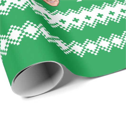 Urlaub in Joe Biden Geschenkpapier (Rolleneckpunkt)