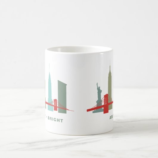 Urlaub in New York, Architektur Skyline Kaffeetasse (Mittel)