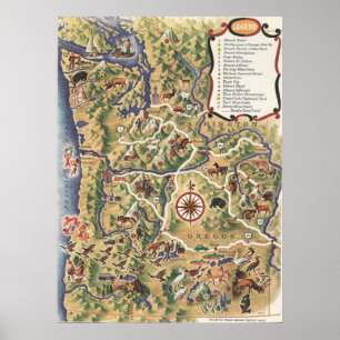 Urlaub in Oregon 1952 Poster