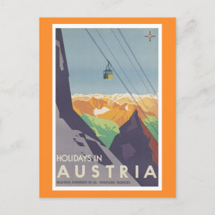 Urlaub in Österreich Berge Vintage Reisen Postkarte