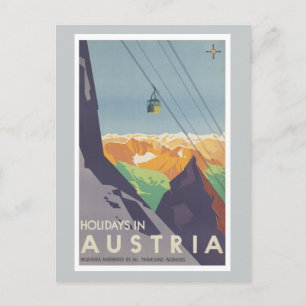 Urlaub in Österreich Berge Vintage Reisen Postkarte