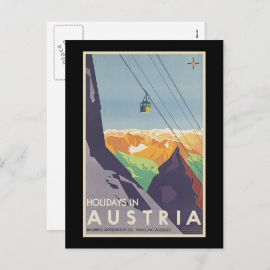 Urlaub in Österreich Feiertagspostkarte (Vorne/Hinten)