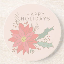 Urlaub in Poinsettia und Shelly Sprays Getränkeuntersetzer