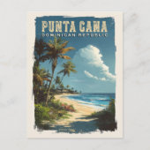 Urlaub in Punta Cana: Erinnerungen mit einem Vinta Postkarte (Vorderseite)
