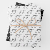 Urlaub in Schwarz und Weiß Geschenkpapier Set (Beispiel)