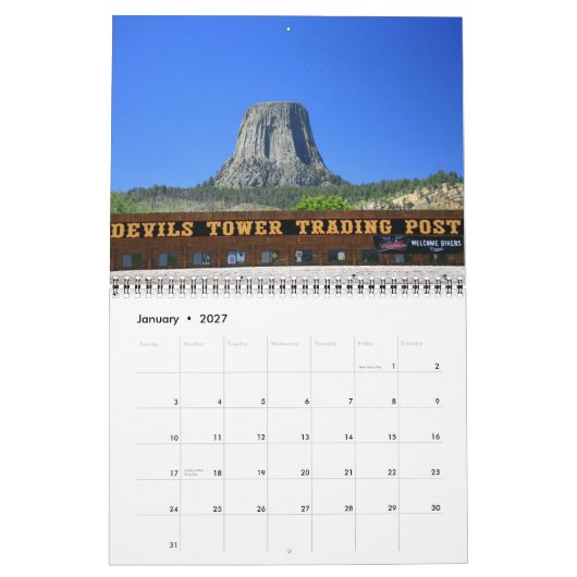 Urlaub in Süddakota Kalender (Jan 2027)