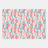 Urlaub in Weiß Geschenkpapier Set (Vorderseite)