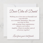 Urlaub Jubiläum Geschenk Exotic Marokko Reise Karte (Rückseite)