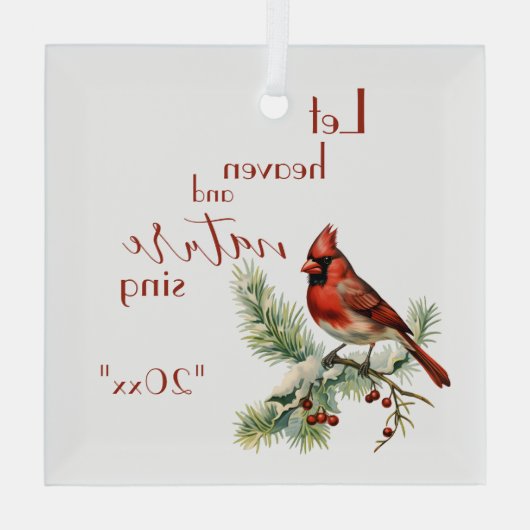 Urlaub Kardinal Inspiration für Ihren Urlaub Ornament Aus Glas (Rückseite)