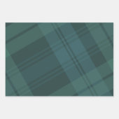 Urlaub kariert grün blauer Karo Weihnachten Geschenkpapier Set (Vorderseite)