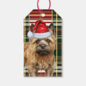 Urlaub Kariert mit Cairn Terrier Dog Weihnachten Geschenkanhänger (Vorderseite)