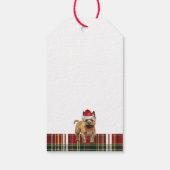 Urlaub Kariert mit Cairn Terrier Dog Weihnachten Geschenkanhänger (Rückseite)