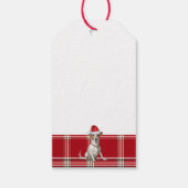 Urlaub Kariert mit Jack Russell Dog Weihnachten Geschenkanhänger (Rückseite)