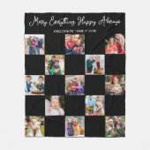 Urlaub Kariert Personalisiert Einzigartig 13 FotoC Fleecedecke (Vorderseite)