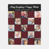 Urlaub Kariert Personalisierte, einzigartige Foto Fleecedecke (Vorderseite)