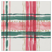 URLAUB KARIERT Red Green Stoff (Nahaufnahme)