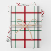 Urlaub kariert rot und grün geschenkpapier set (Beispiel)