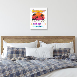 Urlaub lädt Sommer Sonnenuntergang Strand Leinwanddruck