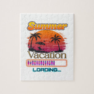 Urlaub lädt Sommer Sonnenuntergang Strand Puzzle