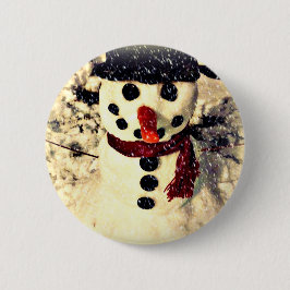 Urlaub lassen es schneebezaubernden Schneemann Button