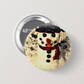 Urlaub lassen es schneebezaubernden Schneemann Button (Vorne & Hinten)