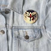 Urlaub lassen es schneebezaubernden Schneemann Button (Beispiel)