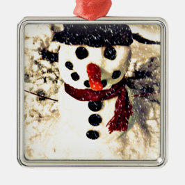 Urlaub lassen es schneebezaubernden Schneemann Ornament Aus Metall